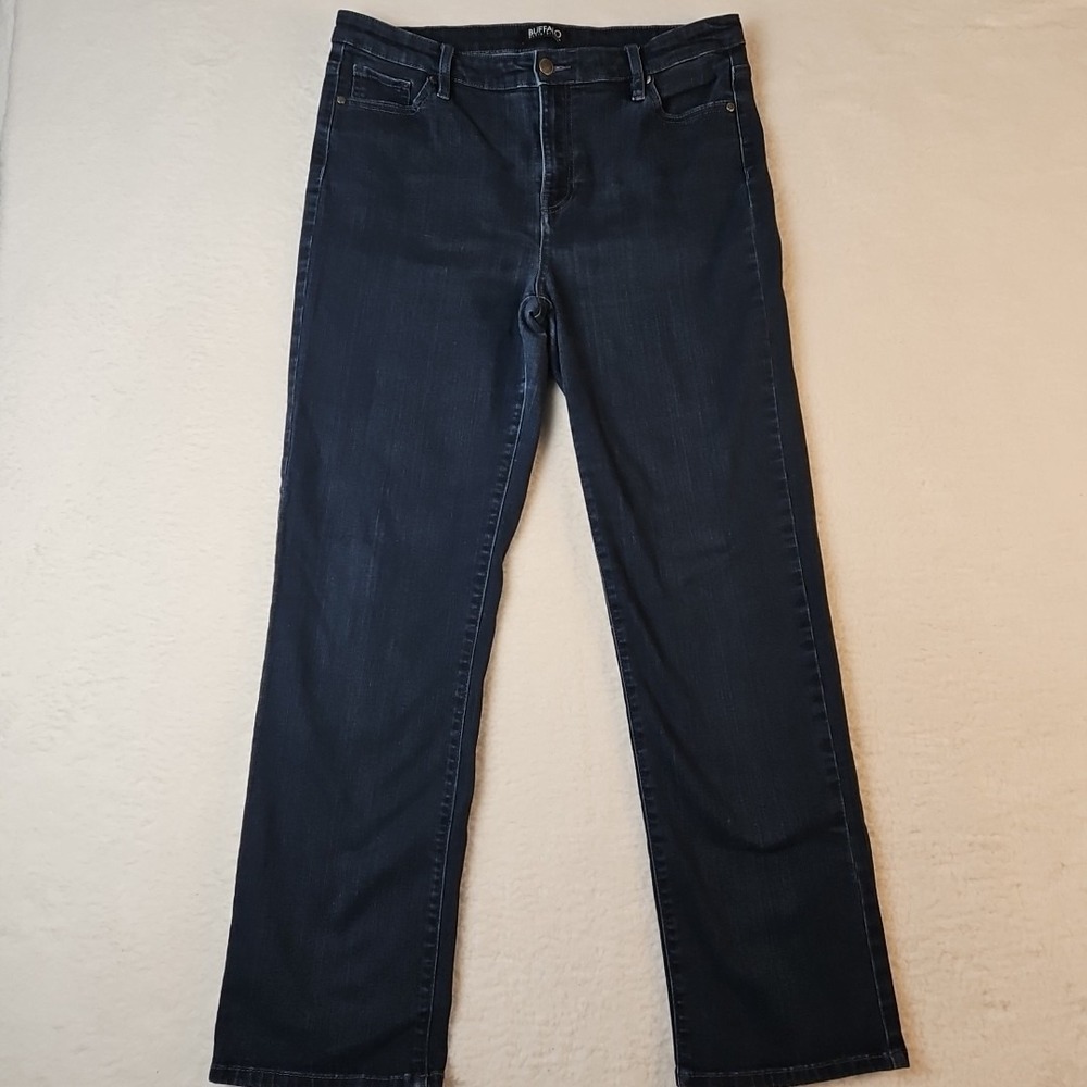 Buffalo David Bitton Jeans Womens 12 Alyssa Dark Wash Stretch High Rise Straight
